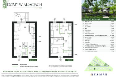 Rzut - Dom na sprzedaż 4 pokoje o powierzchni 98,96 m² - numer 6A w Domy w akacjach