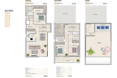 Rzut - Dom na sprzedaż 3 pokoje o powierzchni 141,5 m² - numer 12 w Domy w Finestrat - 95066039
