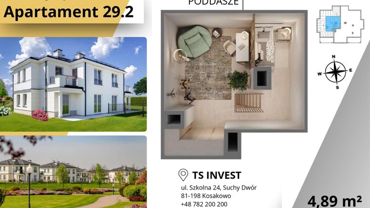 Rzut - Mieszkanie na sprzedaż 2 pokoje o powierzchni 56,24 m² - numer 6.5_C_29.2 w Ogrody Tesoro VI