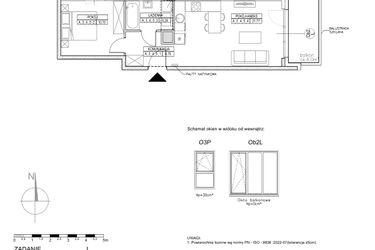 Rzut - Mieszkanie na sprzedaż 2 pokoje o powierzchni 41,41 m² - numer A.3.4.5 w Forma