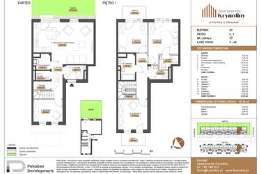 Rzut - Mieszkanie na sprzedaż 5 pokoi o powierzchni 107,09 m² - numer 17.A5 w Apartamenty Krynoliny