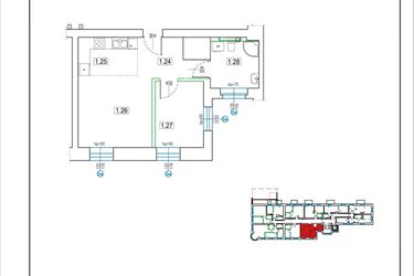 Rzut - Mieszkanie na sprzedaż 2 pokoje o powierzchni 39,49 m² - numer 10 w Kamienica 62