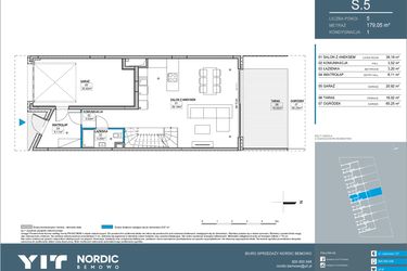 Rzut - Dom na sprzedaż 5 pokoi o powierzchni 200,49 m² - numer 5 w Nordic Bemowo Domy