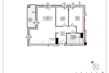 Rzut - Mieszkanie na sprzedaż 3 pokoje o powierzchni 62,31 m² - numer A1.16 w Osiedle Zielone bud. A1, B8