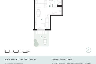 Rzut - Mieszkanie na sprzedaż 1 pokój o powierzchni 32,32 m² - numer M9 w Park-Wojszyce