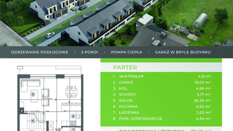 Rzut - Dom na sprzedaż 5 pokoi o powierzchni 125,09 m² - numer C.2.2 w Beskidzka Park