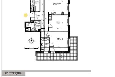 Rzut - Mieszkanie na sprzedaż 4 pokoje o powierzchni 106,19 m² - numer 45 w Osiedle Chełmońskiego