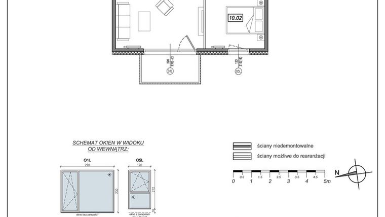 Rzut - Mieszkanie na sprzedaż 2 pokoje o powierzchni 49,21 m² - numer 9.A.10 w Urzeka bud. 9