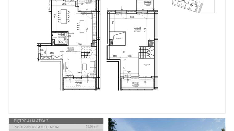Rzut - Mieszkanie na sprzedaż 1 pokój o powierzchni 98,52 m² - numer 79 w Wave etap II