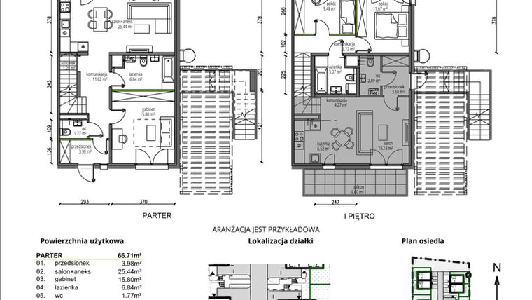 Rzut - Mieszkanie na sprzedaż 4 pokoje o powierzchni 92,58 m² - numer B13.L1 w Rokokowa Vita