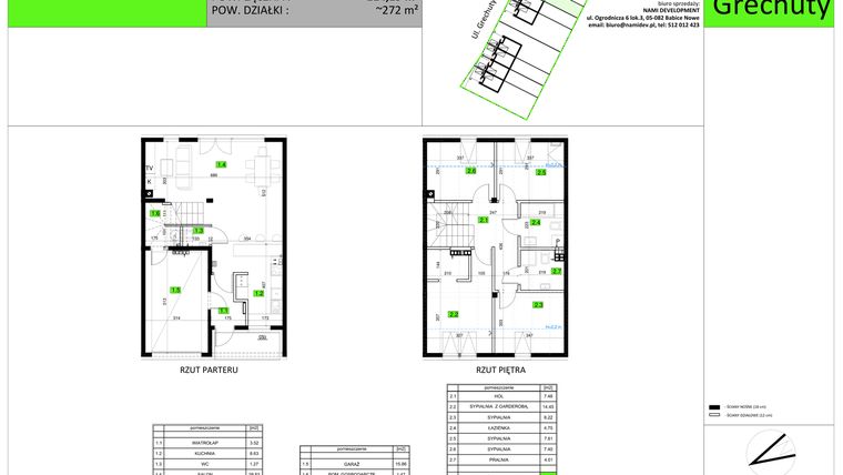 Rzut - Dom na sprzedaż 5 pokoi o powierzchni 114,19 m² - numer A2 w Osiedle Grechuty