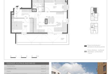 Rzut - Mieszkanie na sprzedaż 3 pokoje o powierzchni 54,67 m² - numer M-40 w Forma Augustów