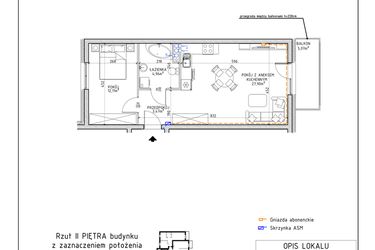 Rzut - Mieszkanie na sprzedaż 2 pokoje o powierzchni 48,44 m² - numer 27 w Osiedle OdNowa K5