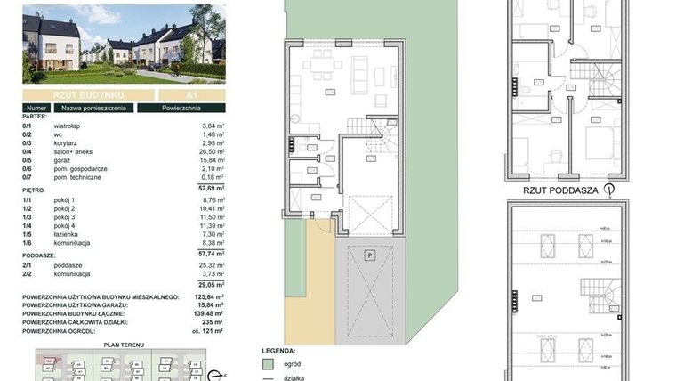 Rzut - Dom na sprzedaż 5 pokoi o powierzchni 139,48 m² - numer A1 w Cisova Park
