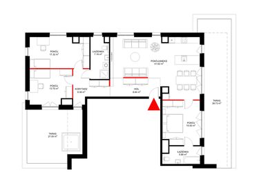 Rzut - Mieszkanie na sprzedaż 4 pokoje o powierzchni 117,69 m² - numer F.8.2 w INSPIRE ETAP V – bud. F, G
