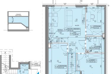Rzut - Mieszkanie na sprzedaż 4 pokoje o powierzchni 62,57 m² - numer 62B w Domy na Witosa etap 2A i 2B
