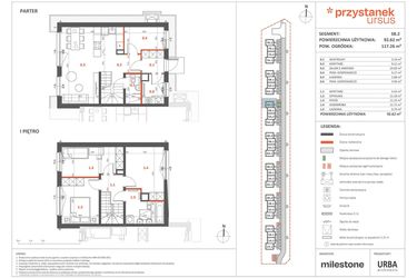 Rzut - Dom na sprzedaż 5 pokoi o powierzchni 91,7 m² - numer 5B.2 w Przystanek Ursus