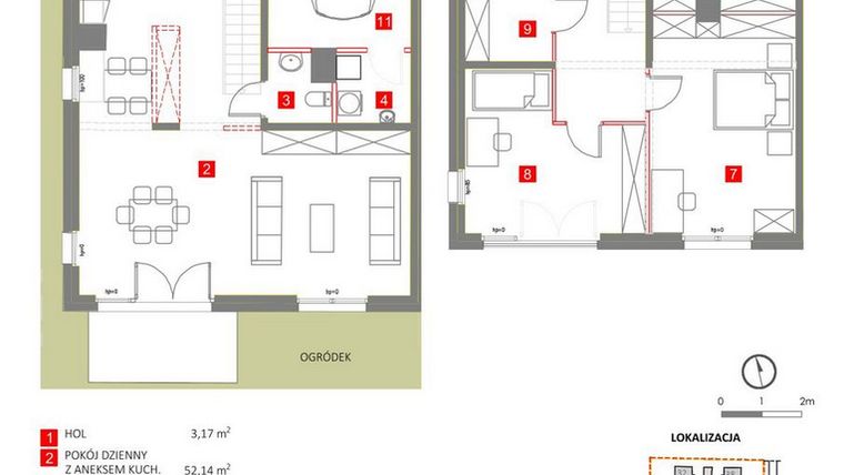 Rzut - Dom na sprzedaż 4 pokoje o powierzchni 150,86 m² - numer 33 w Słoneczny Zakątek