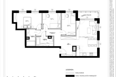 Rzut - Mieszkanie na sprzedaż 4 pokoje o powierzchni 84,29 m² - numer A20 w Osiedle pod Klonami "Klonowa 11"