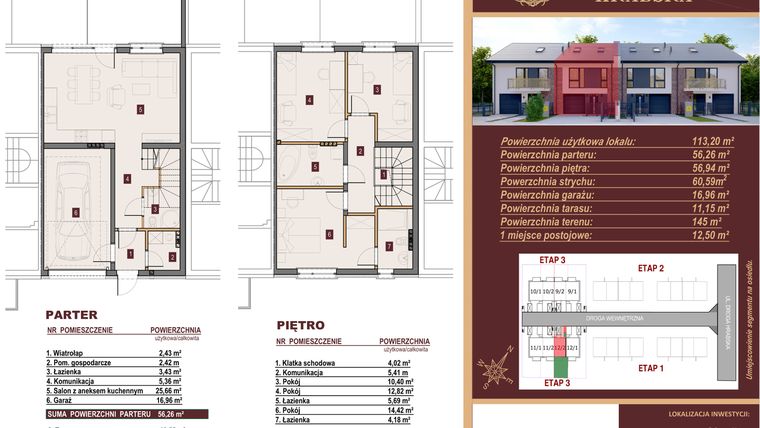 Rzut - Dom na sprzedaż 4 pokoje o powierzchni 113,2 m² - numer 12/2 w Dzielnica Hrabska