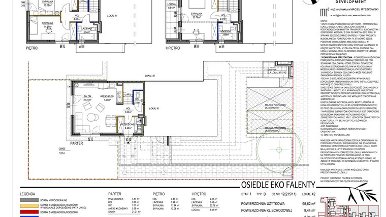 Rzut - Dom na sprzedaż 4 pokoje o powierzchni 107,74 m² - numer 21.S42 w Eko Falenty