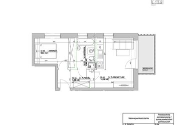 Rzut - Mieszkanie na sprzedaż 2 pokoje o powierzchni 35,94 m² - numer A55 w Laurowy Zakątek