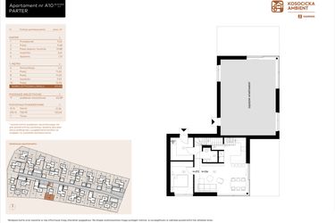 Rzut - Mieszkanie na sprzedaż 5 pokoi o powierzchni 101,03 m² - numer A10 w Kosocicka Ambient