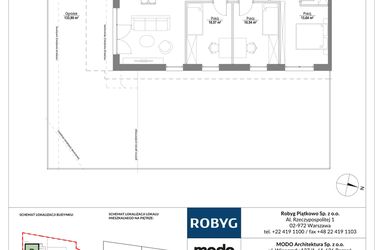 Rzut - Mieszkanie na sprzedaż 4 pokoje o powierzchni 86,06 m² - numer 0M02 w Piątkowo Residence