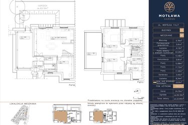 Rzut - Mieszkanie na sprzedaż 5 pokoi o powierzchni 138,65 m² - numer D2.M1 w Motława Garden