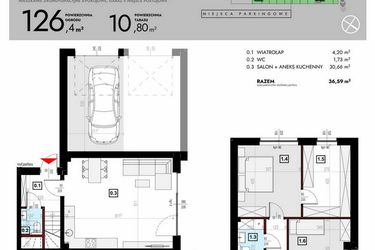 Rzut - Mieszkanie na sprzedaż 4 pokoje o powierzchni 123,06 m² - numer J9/1 w Osiedle Malarska etap VII