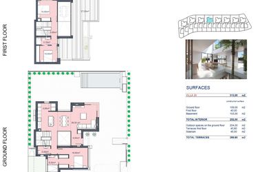 Rzut - Dom na sprzedaż 4 pokoje o powierzchni 252 m² - numer 1 w Laurel Villas