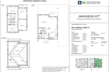 Rzut - Dom na sprzedaż 5 pokoi o powierzchni 123,02 m² - numer 2D w Białołęcka 327
