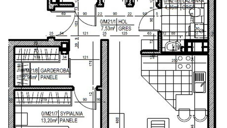 Rzut - Mieszkanie na sprzedaż 4 pokoje o powierzchni 70,1 m² - numer 21 w Staroniwskie Sady etap II