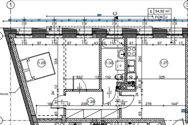 Rzut - Mieszkanie na sprzedaż 3 pokoje o powierzchni 54,82 m² - numer 20.6 w Osiedle Wyszyńskiego