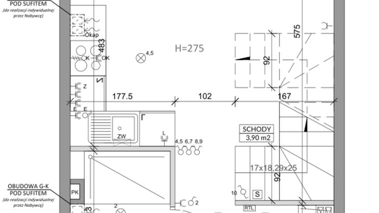 Rzut - Dom na sprzedaż 3 pokoje o powierzchni 64,2 m² - numer 24A w Ogrody Przyjaciół 5 etap II