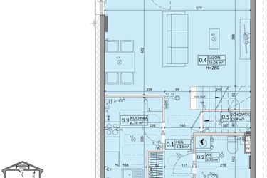 Rzut - Dom na sprzedaż 4 pokoje o powierzchni 84,31 m² - numer 31A w Zielono Mi 2