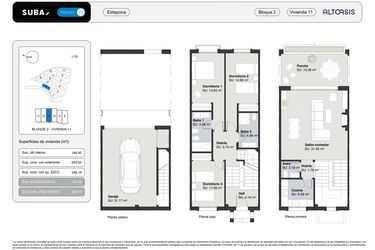 Rzut - Dom na sprzedaż 3 pokoje o powierzchni 246,14 m² - numer 11 w Altoasis