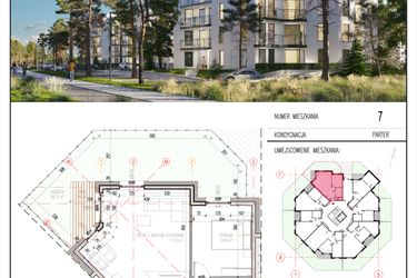 Rzut - Mieszkanie na sprzedaż 2 pokoje o powierzchni 50,12 m² - numer 7 w Grasera 12