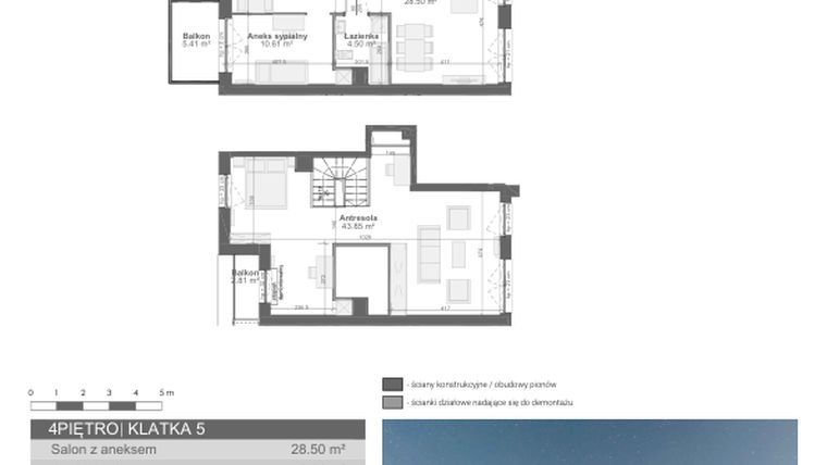 Rzut - Mieszkanie na sprzedaż 4 pokoje o powierzchni 97,07 m² - numer M-97 w Ultra Marina etap I