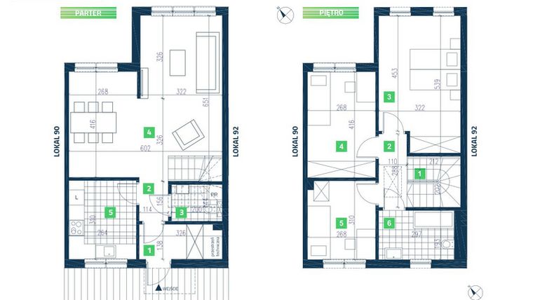 Rzut - Dom na sprzedaż 4 pokoje o powierzchni 94,46 m² - numer 91 w SK Park - etap III