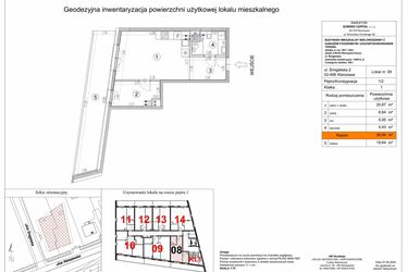 Rzut - Mieszkanie na sprzedaż 2 pokoje o powierzchni 36,94 m² - numer 8 w Apartamenty Śmigielska