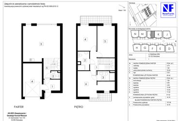 Rzut - Dom na sprzedaż 4 pokoje o powierzchni 123,82 m² - numer L1 w Dębowa Residence
