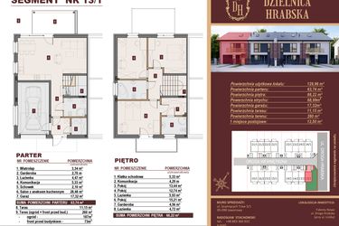 Rzut - Dom na sprzedaż 4 pokoje o powierzchni 129,96 m² - numer 13/1 w Dzielnica Hrabska etap IV