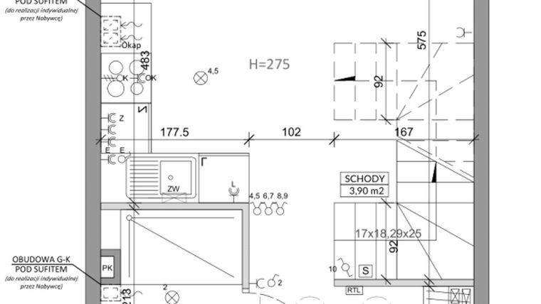Rzut - Dom na sprzedaż 3 pokoje o powierzchni 64,2 m² - numer 21A w Ogrody Przyjaciół 5 etap II