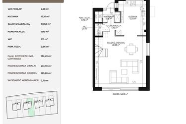 Rzut - Dom na sprzedaż 5 pokoi o powierzchni 133,49 m² - numer 64A_2 w Kołodzieja