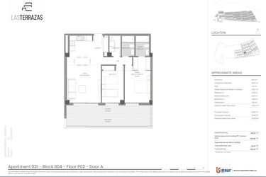 Rzut - Mieszkanie na sprzedaż 2 pokoje o powierzchni 134,6 m² - numer B4.P02 w Las Terrazaz de Macenas