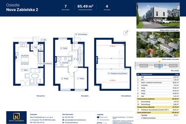 Rzut - Dom na sprzedaż 4 pokoje o powierzchni 91,78 m² - numer 7 w Nova Zabielska 2