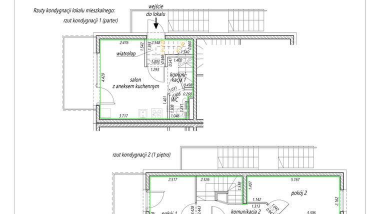 Rzut - Mieszkanie na sprzedaż 4 pokoje o powierzchni 62,87 m² - numer 40 w ul. Paszkowskiego/Pękowicka