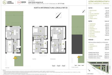 Rzut - Dom na sprzedaż 4 pokoje o powierzchni 140,2 m² - numer 50 w Leśne Wzgórza etap I-II