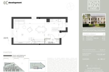 Rzut - Dom na sprzedaż 4 pokoje o powierzchni 113,32 m² - numer 2E w Nova Wola Park II